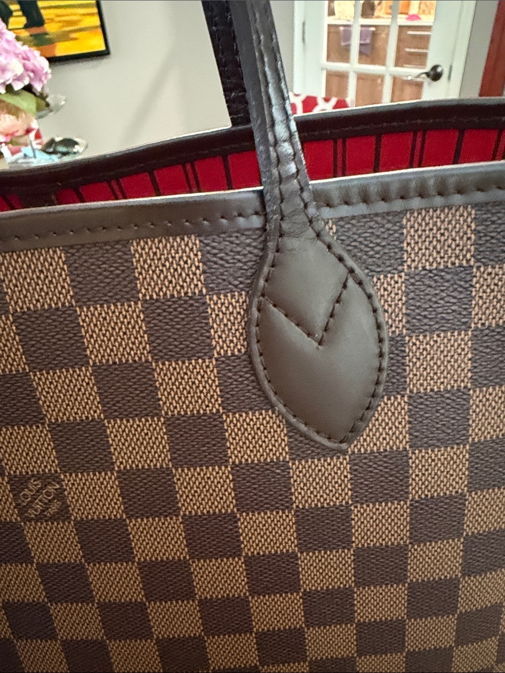 Authentic LOUIS VUITTON Neverfull MM size in Damier Ebene - Picture 15 of 16